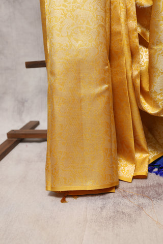 Yellow Kanjeevaram Silk Saree-SRYKSS350