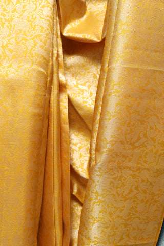 Yellow Kanjeevaram Silk Saree-SRYKSS350