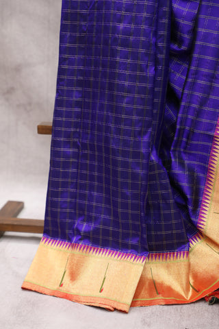 Midnight Silk Paithani Saree - SRMSPS478