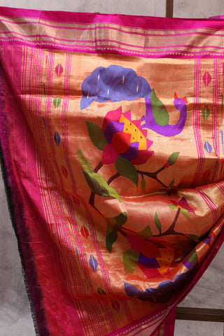 Purple Silk Paithani Saree - SRGSPS394