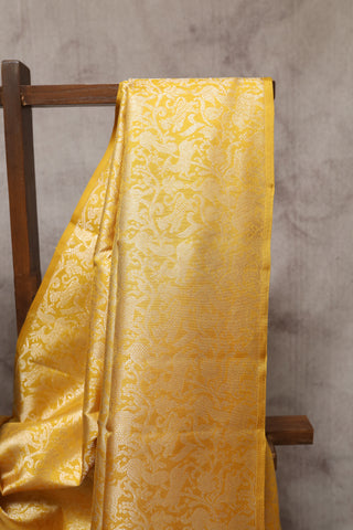 Yellow Kanjeevaram Silk Saree-SRYKSS350