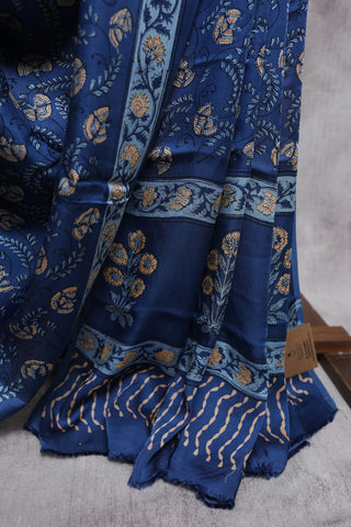 Blue HBP Modal Silk Saree-SRBMSS279