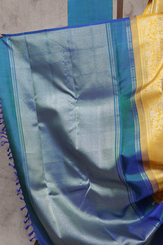 Yellow Kanjeevaram Silk Saree-SRYKSS350