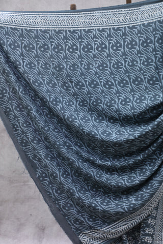 Dark Grey HBP Modal Silk Saree - SRDGMSS86EX