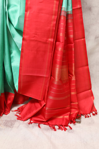 Parrot Green Kanjeevaram Silk Saree-SRPGKSS386