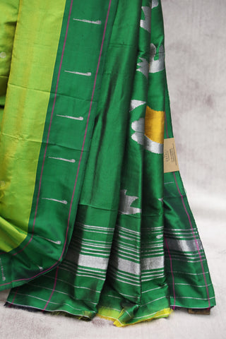 Green Silk Paithani Saree - SRGSPS476