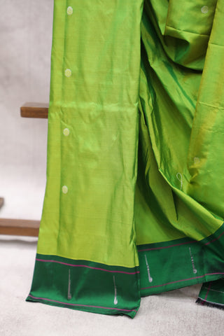 Green Silk Paithani Saree - SRGSPS476