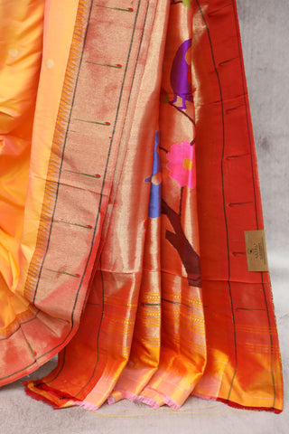 Peach Silk Paithani Saree - SRPSPS467