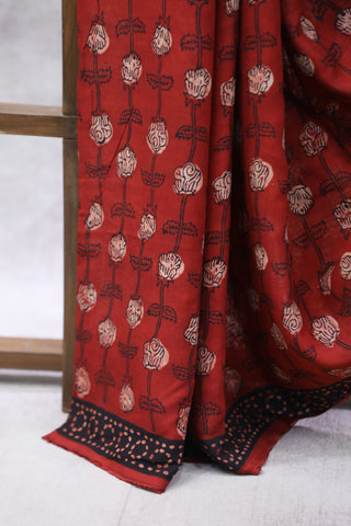 Red HBP Modal Silk Saree-SRRMSS308