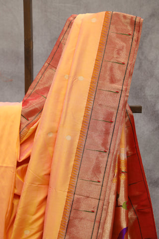 Peach Silk Paithani Saree - SRPSPS467