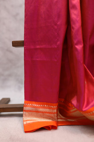 Two Tone Purple Silk Paithani Saree - SRTTPSPS396