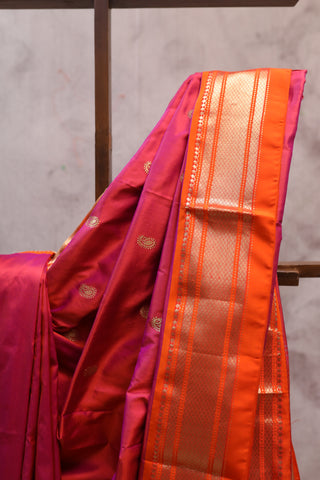 Two Tone Purple Silk Paithani Saree - SRTTPSPS396