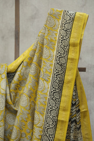 Yellow HBP Cotton Silk Chanderi Saree - SRYSCS653EX