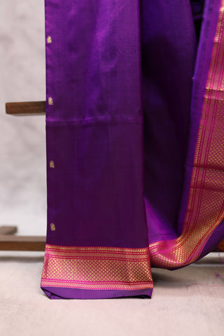 Purple Silk Paithani Saree - SRPSCPS408