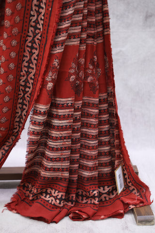 Red HBP Modal Silk Saree-SRRMSS326