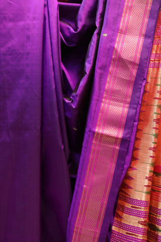 Purple Silk Paithani Saree - SRPSCPS408