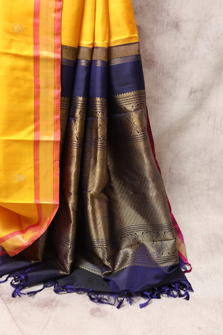 Yellow Kanjeevaram Silk Saree-SRYKSS360