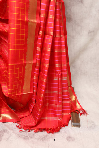 Red Kanjeevaram Silk Saree-SRRKSS384