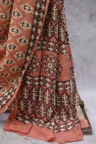 Peach HBP Modal Silk Saree-SRPMSS342