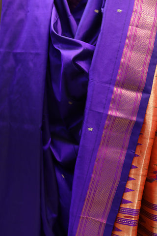 Violet Silk Paithani Saree - SRVSCPS407