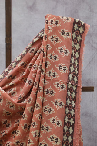 Peach HBP Modal Silk Saree-SRPMSS342