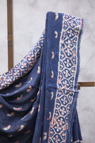 Blue HBP Modal Silk Saree-SRBMSS315