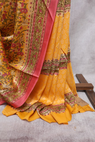 Yellow HBP Modal Silk Saree-SRYMSS290