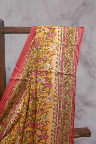 Yellow HBP Modal Silk Saree-SRYMSS290