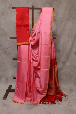 Baby Pink Kanjeevaram Silk Saree-SRBPKSS412