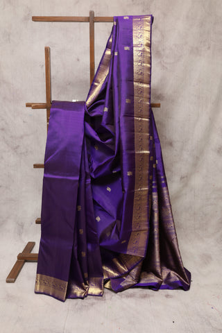 Violet Kanjeevaram Silk Saree-SRVKSS404