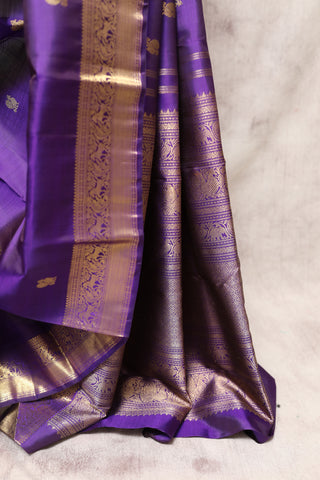 Violet Kanjeevaram Silk Saree-SRVKSS404