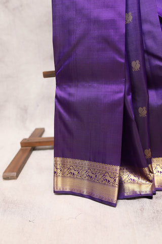 Violet Kanjeevaram Silk Saree-SRVKSS404