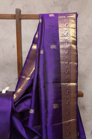 Violet Kanjeevaram Silk Saree-SRVKSS404