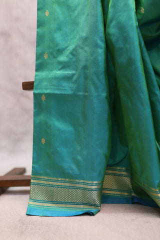 Green Silk Paithani Saree - SRGSPS339