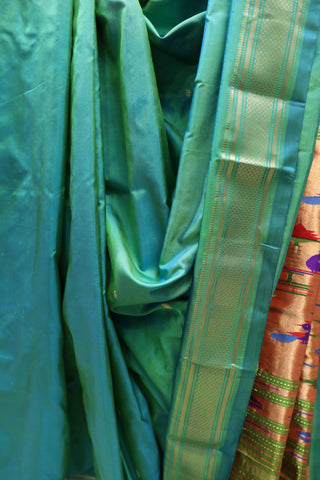 Green Silk Paithani Saree - SRGSPS339