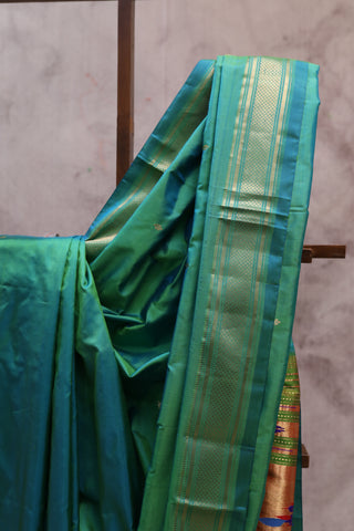 Green Silk Paithani Saree - SRGSPS339