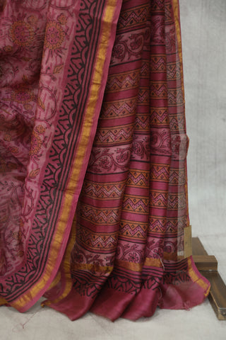 Pink HBP Cotton Silk Chanderi Saree - SRPCSCS657