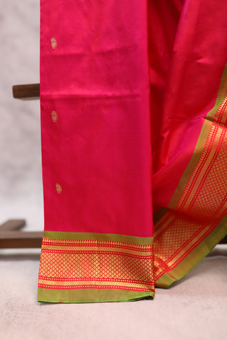 Dark Pink Silk Paithani Saree - SRSDPS342