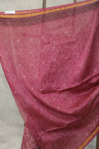 Pink HBP Cotton Silk Chanderi Saree - SRPCSCS657