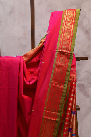 Dark Pink Silk Paithani Saree - SRSDPS342