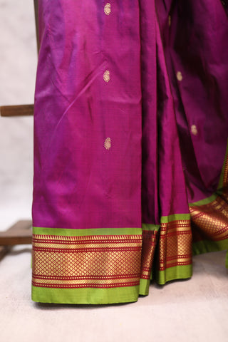 Purple Silk Paithani Saree - SRPSPS336