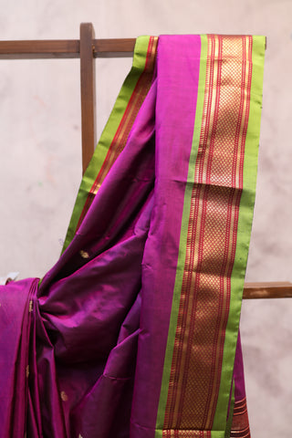 Purple Silk Paithani Saree - SRPSPS336