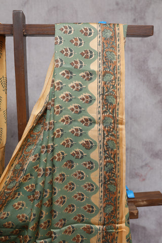 Moss Green HBP Modal Silk Saree-SRMGMSS296