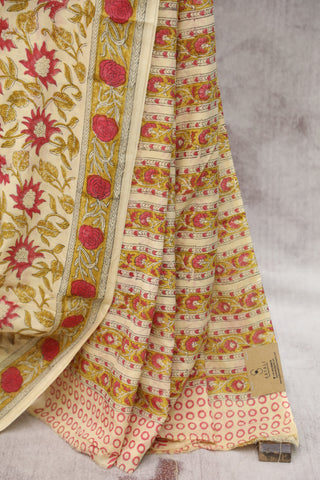 Beige HBP Cotton Saree - SRBCS1391