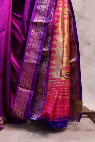 Magenta Silk Paithani Saree - SRMSPS281