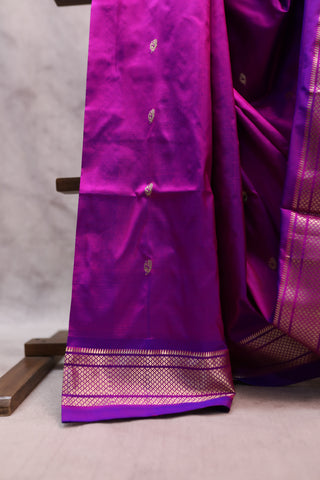 Magenta Silk Paithani Saree - SRMSPS281