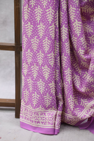 Purple HBP Modal Silk Saree - SRPMSS85EX