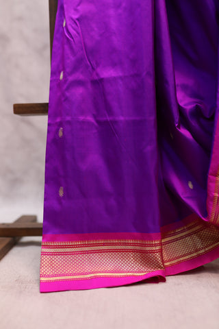 Purple Silk Paithani Saree - SRPSPS340