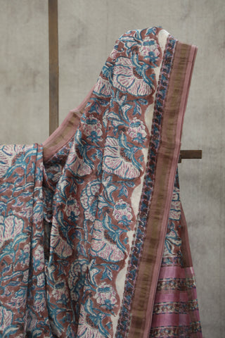 Onion Pink Colour Cotton Silk Chanderi Saree  - SROPCSCS50EX