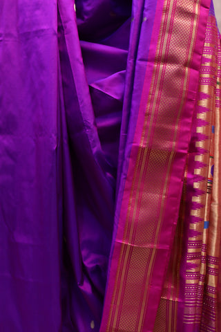 Purple Silk Paithani Saree - SRPSPS340